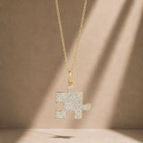 Puzzle Charm with Diamonds