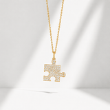 Puzzle Charm with Diamonds