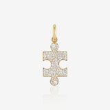 Puzzle II Charm with Diamonds