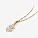 Puzzle II Charm with Diamonds