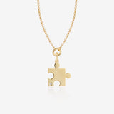 Puzzle Charm with Solitaire Diamond